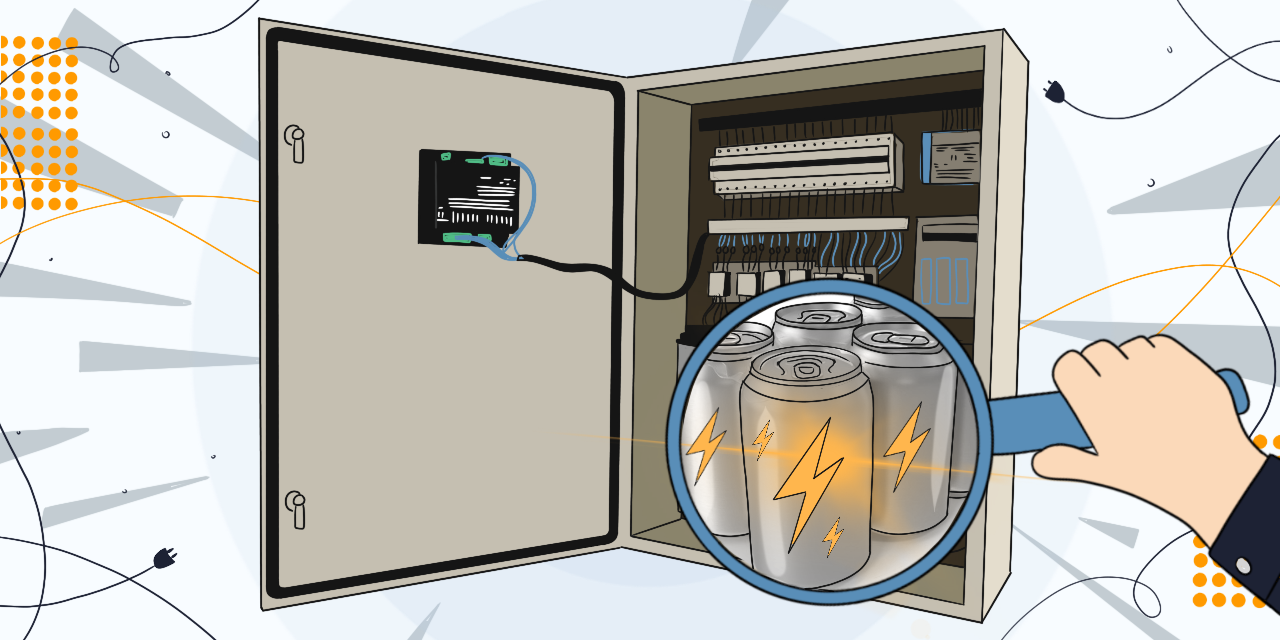 Inversor de corriente con zoom a capacitores