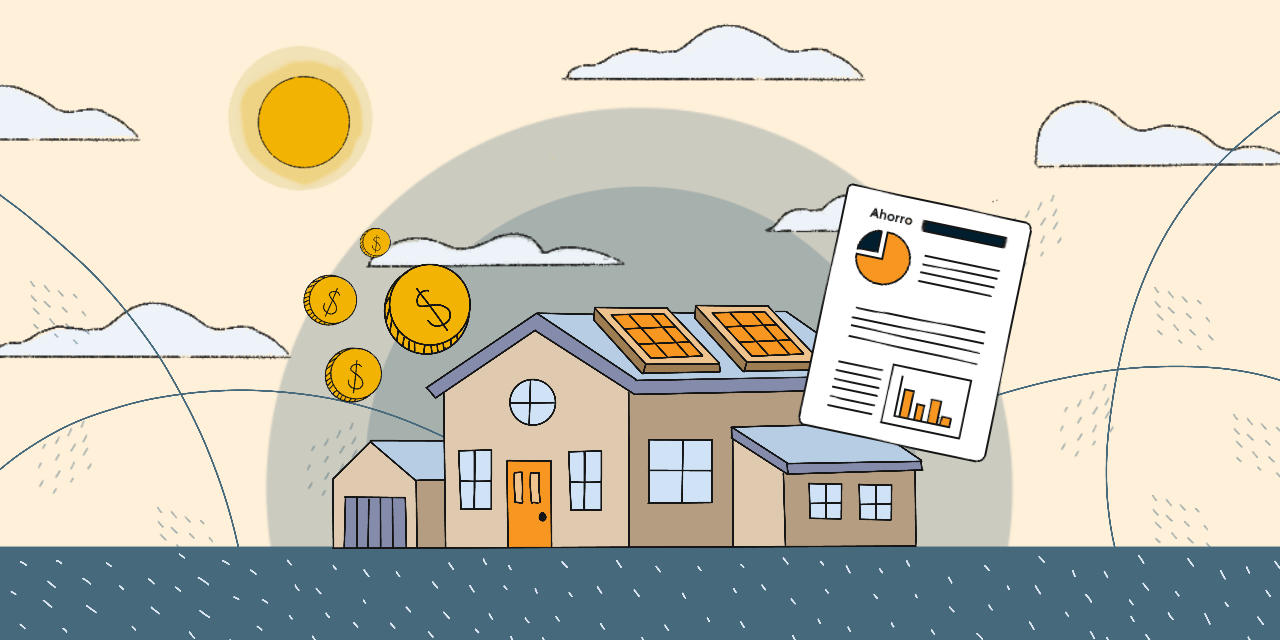 Casa con paneles y propuesta solar