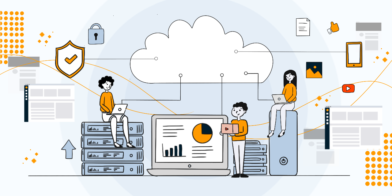 SaaS personas conectadas a la nube